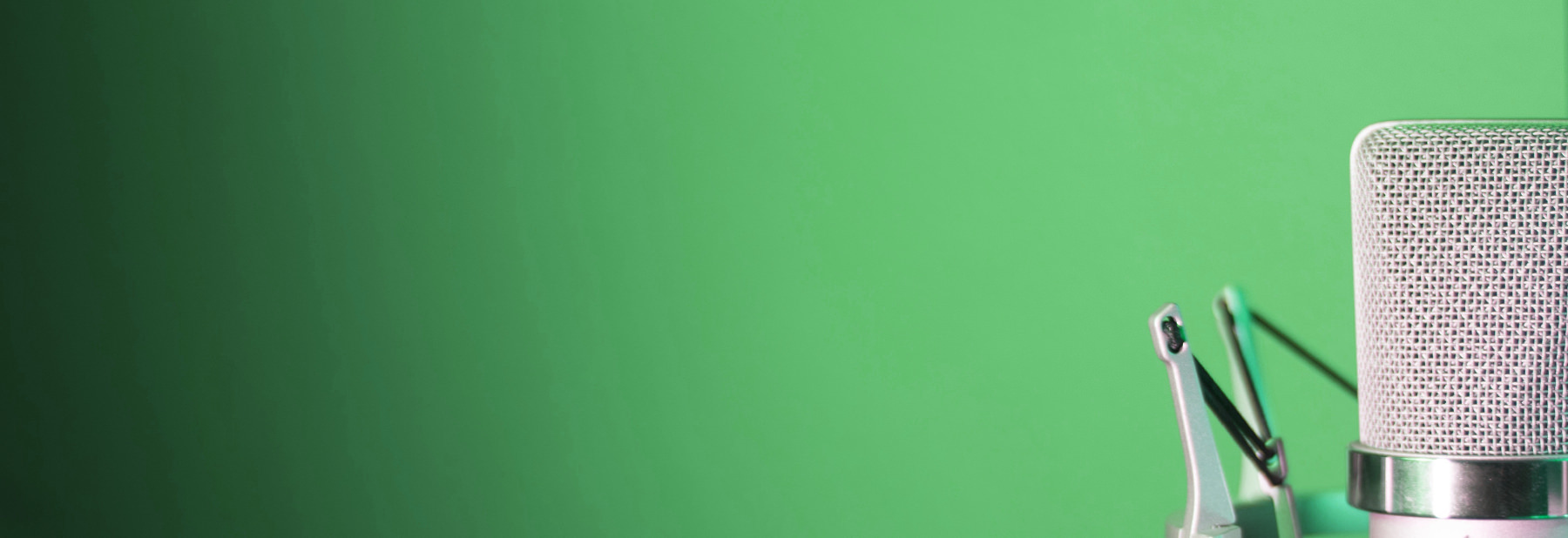 Green Background with Microphone